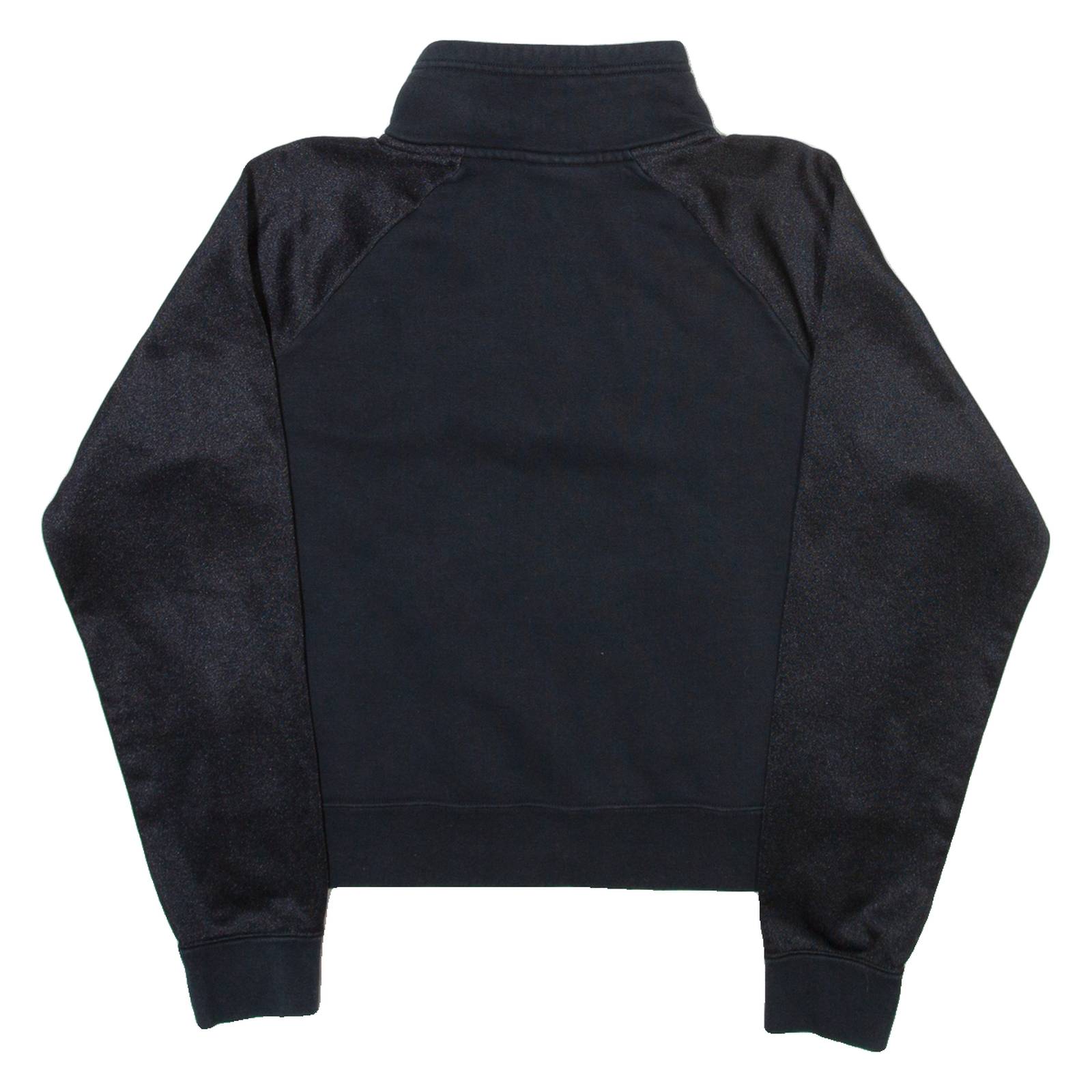 NIKE Womens Sweatshirt Black 1/4 Zip XS