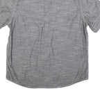 WOOLRICH Mens Grey Casual Shirt L Button Front Short Sleeve Lightweight Cotton