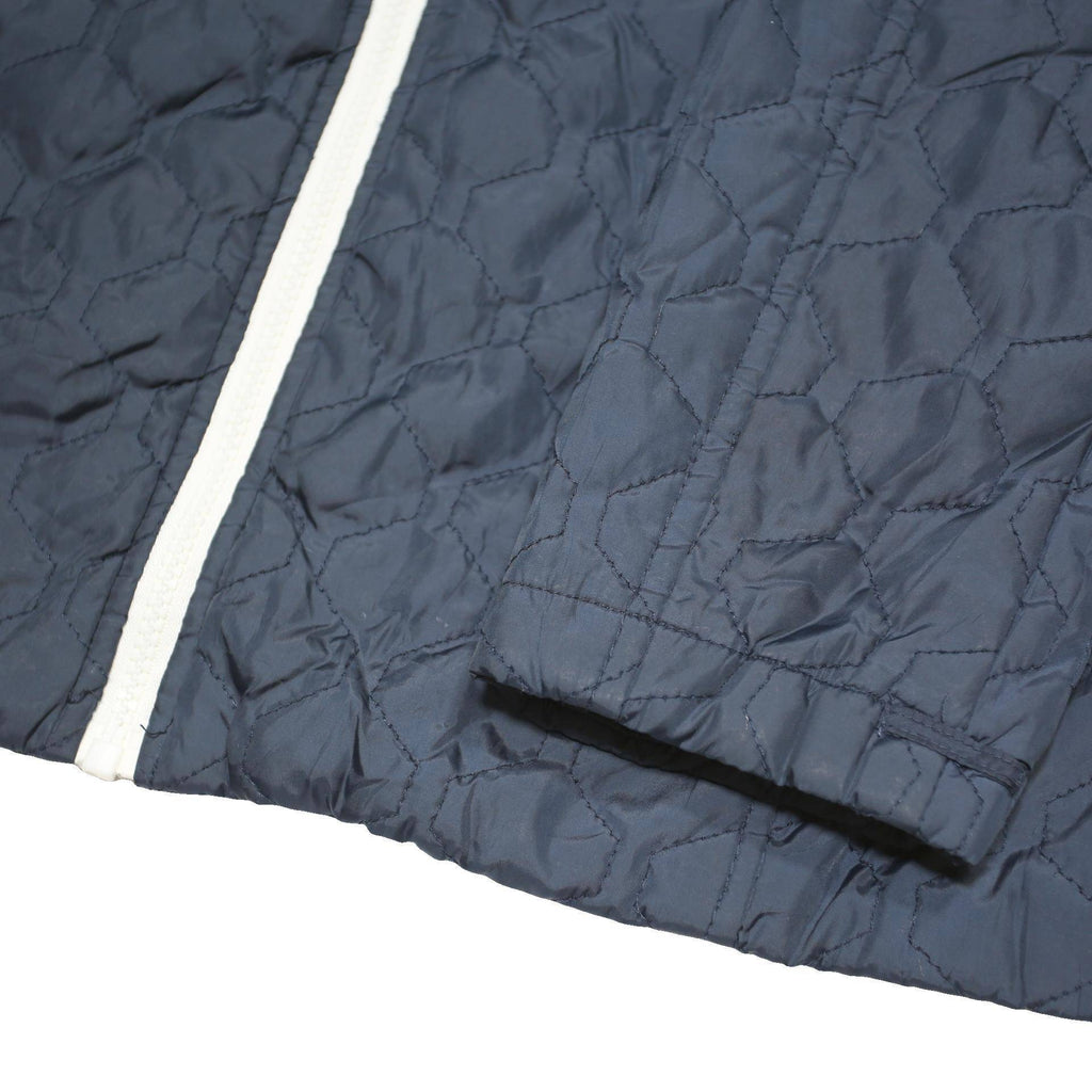 TOMMY HILFIGER Womens Navy Blue Quilted Jacket S Polyester Blend Zip Regular Fit