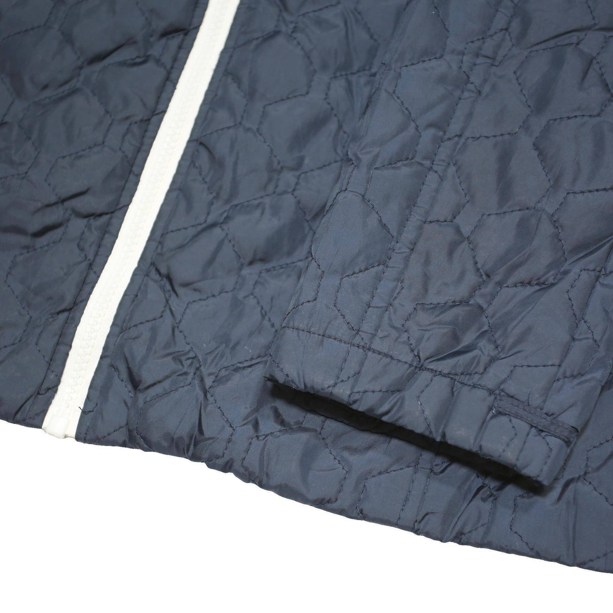 TOMMY HILFIGER Womens Navy Blue Quilted Jacket S Polyester Blend Zip Regular Fit