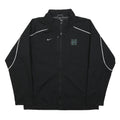 NIKE Mens Black Jacket L Polyester Plain Zip Athletic Sports Casual