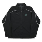 NIKE Mens Black Jacket L Polyester Plain Zip Athletic Sports Casual