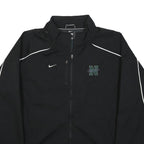 NIKE Mens Black Jacket L Polyester Plain Zip Athletic Sports Casual