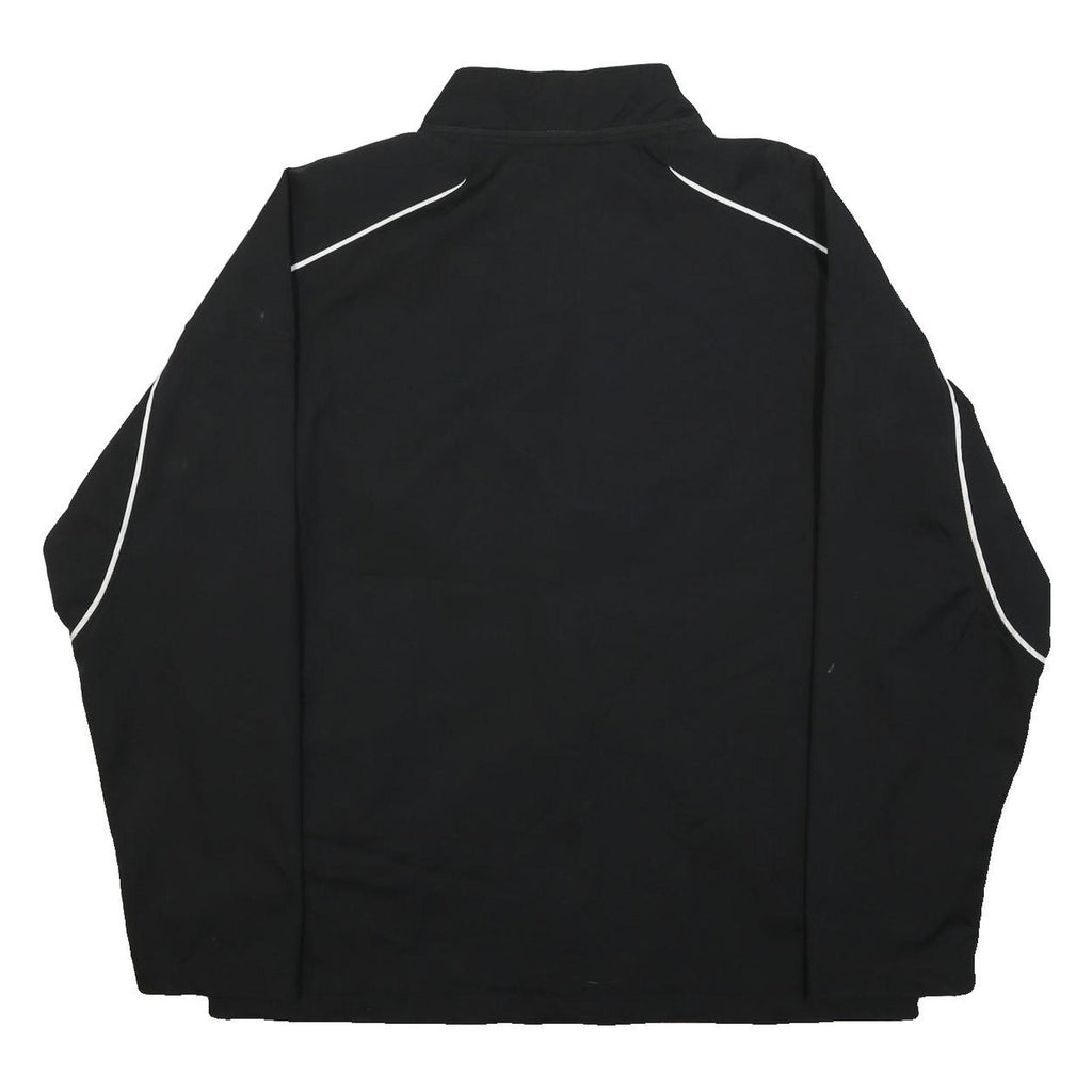 NIKE Mens Black Jacket L Polyester Plain Zip Athletic Sports Casual