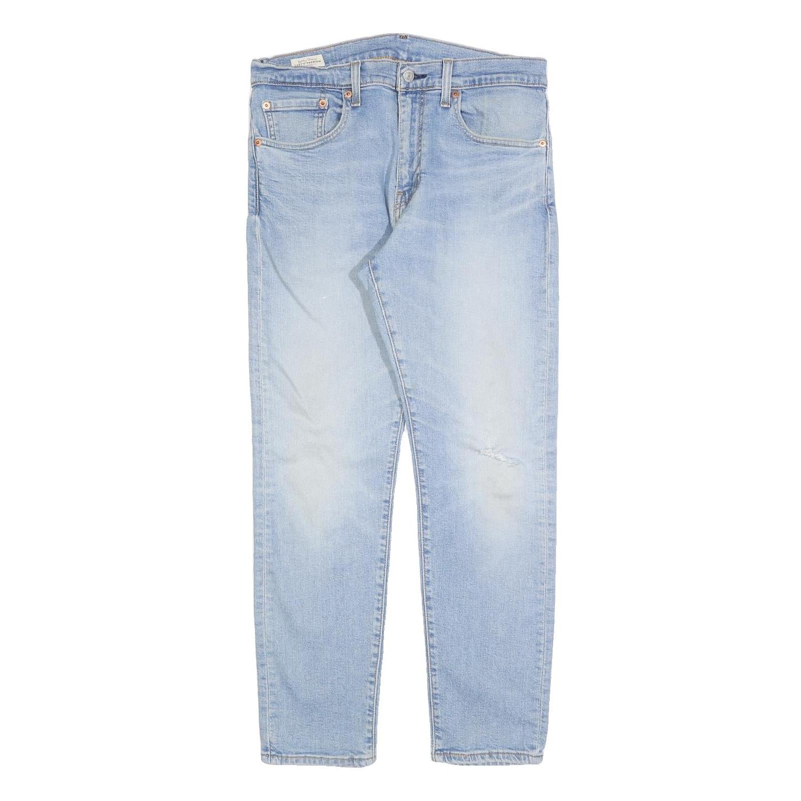 LEVI'S 512 BIG E Mens Slim Light Blue Denim Jeans W32 L30 Cotton Blend Zip