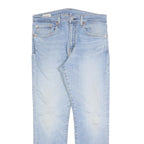 LEVI'S 512 BIG E Mens Slim Light Blue Denim Jeans W32 L30 Cotton Blend Zip