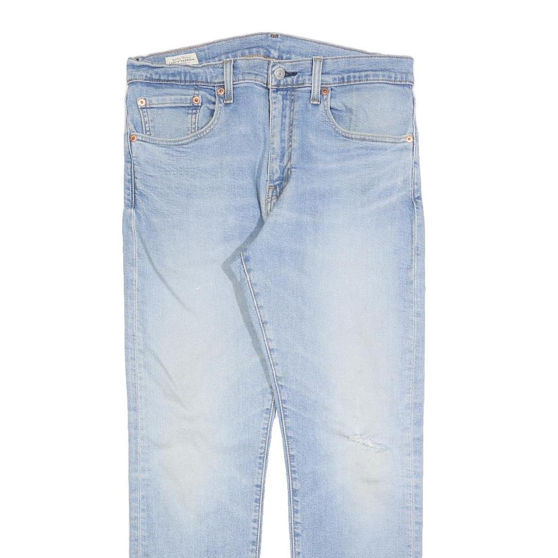 LEVI'S 512 BIG E Mens Slim Light Blue Denim Jeans W32 L30 Cotton Blend Zip