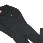 DICKIES Womens Black Cotton Blend Dungarees Slim Fit XS W36 L30 Workwear