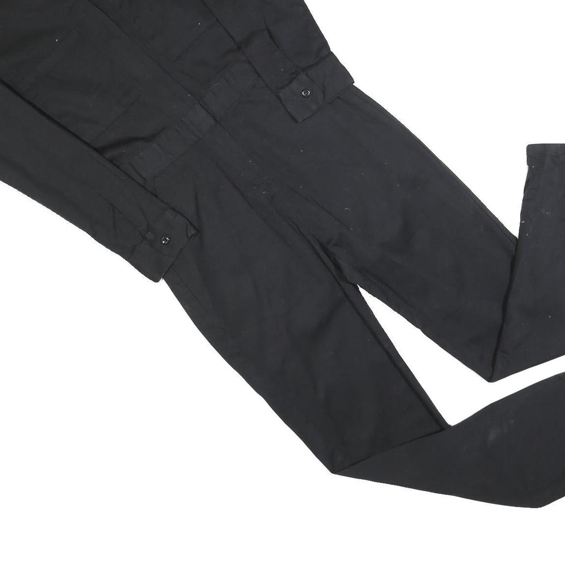 DICKIES Womens Black Cotton Blend Dungarees Slim Fit XS W36 L30 Workwear