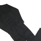 DICKIES Womens Black Cotton Blend Dungarees Slim Fit XS W36 L30 Workwear