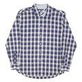 TOMMY HILFIGER Mens Blue & White Check Shirt XL Classic Casual Button Down