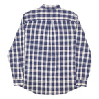 TOMMY HILFIGER Mens Blue & White Check Shirt XL Classic Casual Button Down