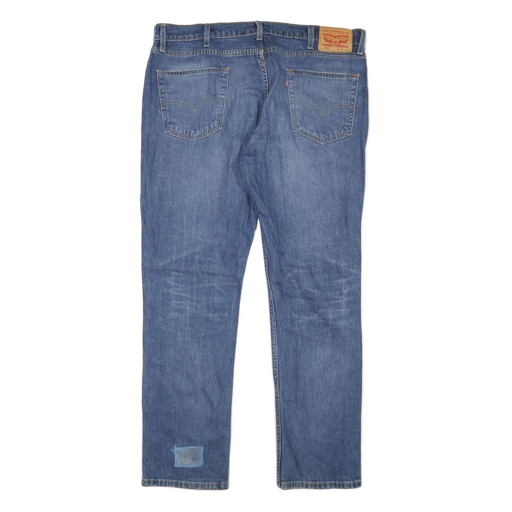 LEVI'S 511 Mens Jeans Blue Slim Straight Denim Medium W40 L32 Distressed Patches
