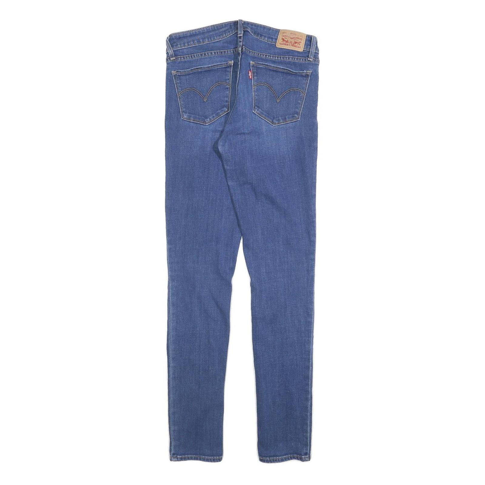 LEVI'S 711 Womens Jeans Blue Slim Skinny Denim Medium W28 L32 Stylish Zip Fly