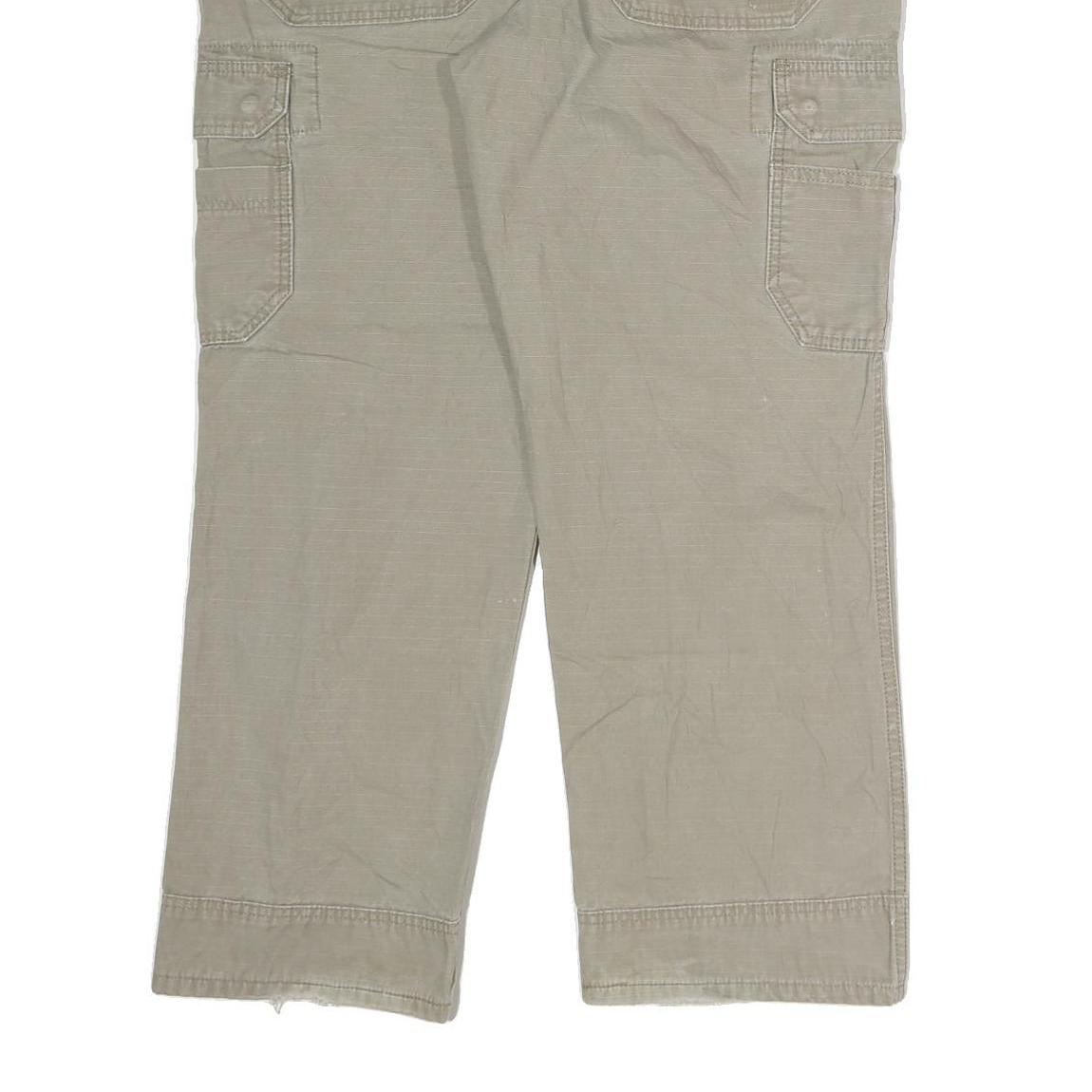CARHARTT Mens Regular Fit Beige Cotton Cargo Trousers W36 L29 Workwear Utility