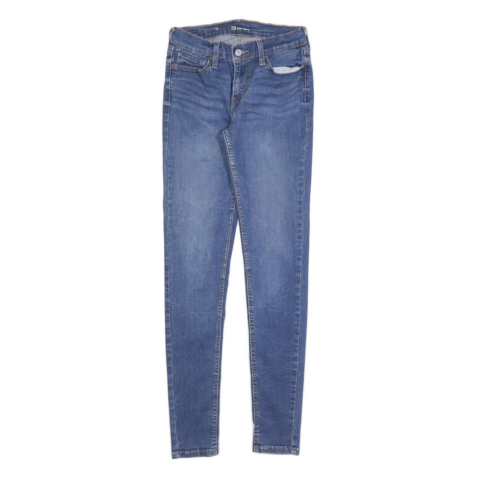 LEVI'S Womens Jeans Blue Slim Skinny Denim Light W28 L32 Stylish Casual