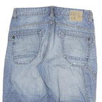 ANGELO LITRICO Mens Shorts Blue Denim M W34 Casual Cotton Button