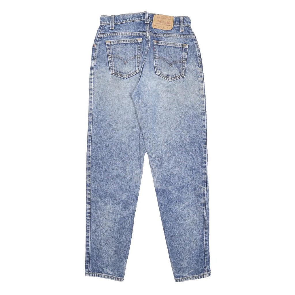 LEVI'S 551 Womens Jeans Blue Regular Straight Denim Medium W28 L30 Classic Fit