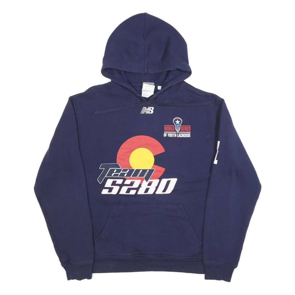 NEW BALANCE Mens Navy Blue Team 5280 Hoodie M World Series Of Youth Lacrosse