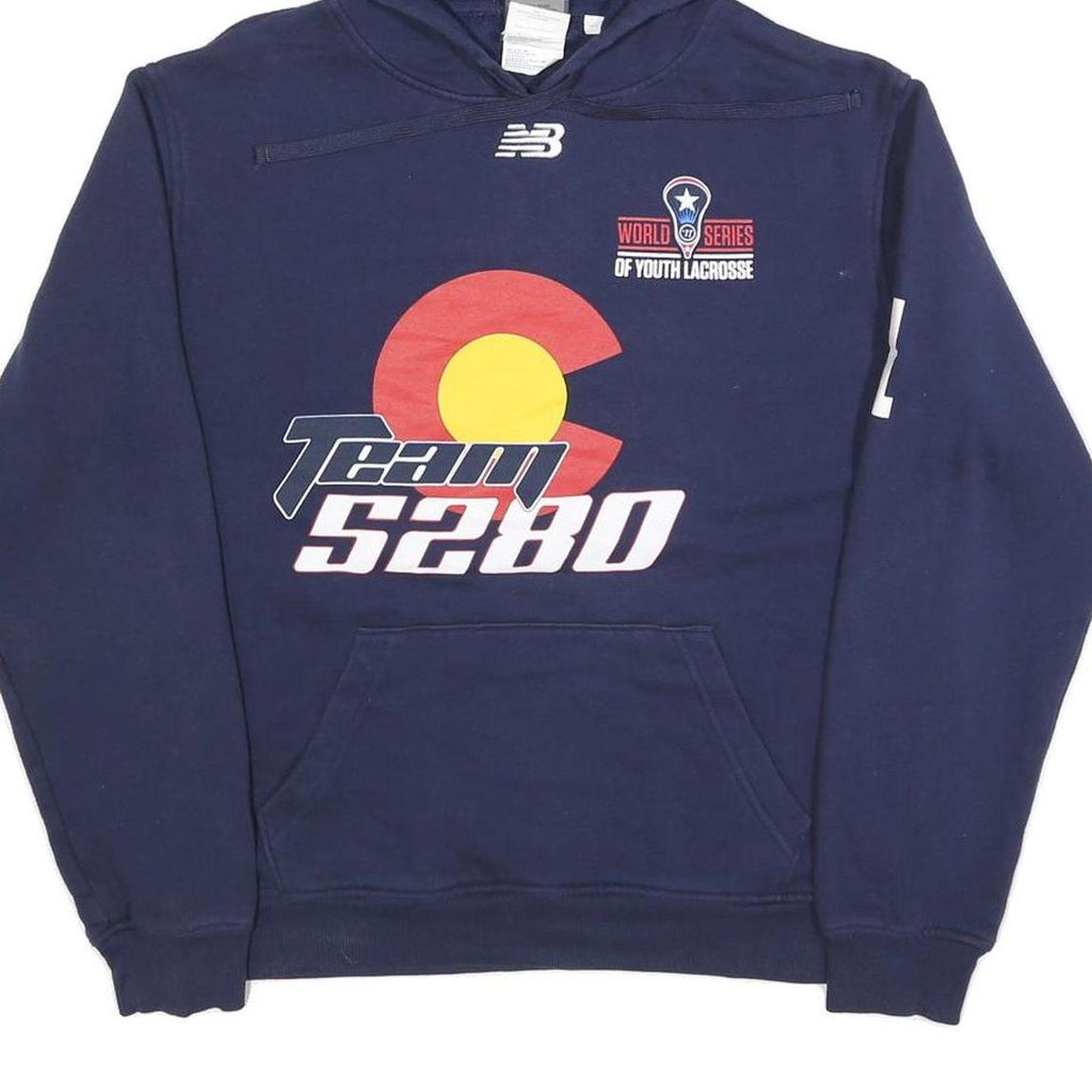 NEW BALANCE Mens Navy Blue Team 5280 Hoodie M World Series Of Youth Lacrosse
