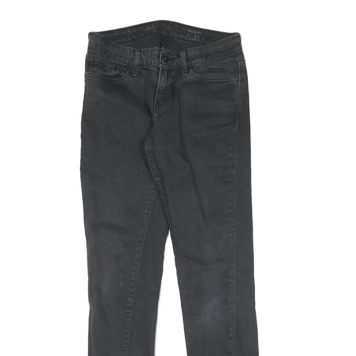 LEVI'S Womens Jeans Black Slim Skinny Denim Medium W28 L30 Stylish Comfort