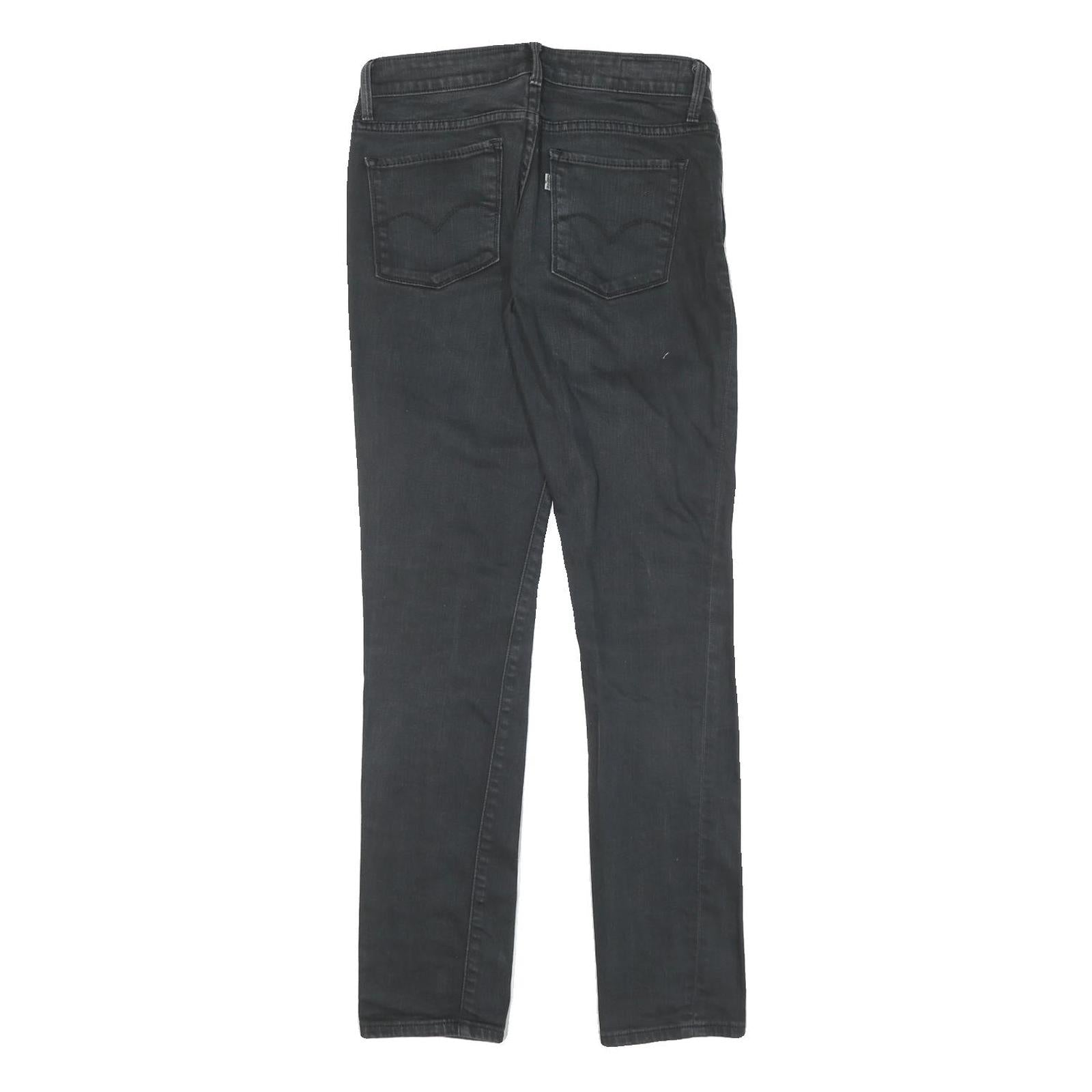 LEVI'S Womens Jeans Black Slim Skinny Denim Medium W28 L30 Stylish Comfort