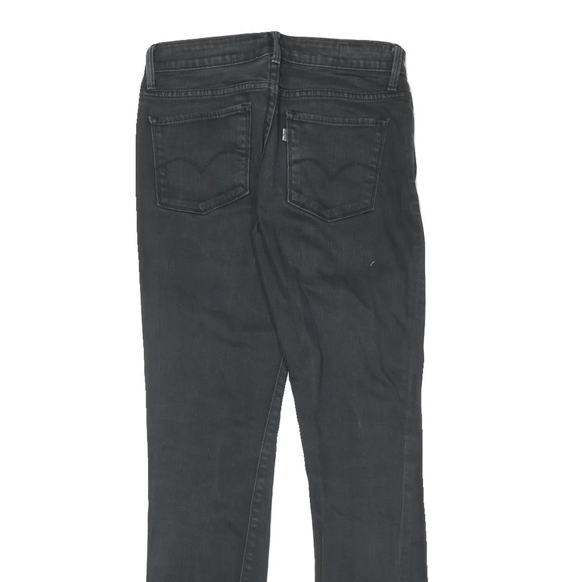 LEVI'S Womens Jeans Black Slim Skinny Denim Medium W28 L30 Stylish Comfort