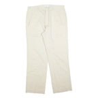 CALVIN KLEIN Mens Regular Fit Beige Cotton Blend Trousers W36 L32 Classic Zip