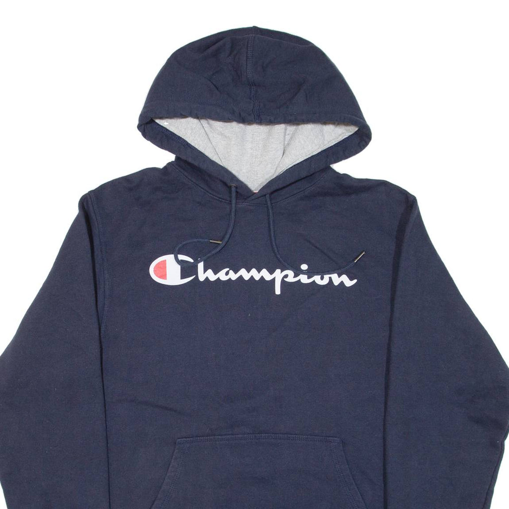 CHAMPION Mens Blue Hoodie S