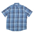 CHAPS Easy Care Mens Shirt Blue Check L