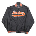 HOLLOWAY Mens Black & Orange Lindsay Jacket S Polyester Blend Button Varsity