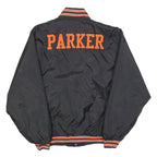 HOLLOWAY Mens Black & Orange Lindsay Jacket S Polyester Blend Button Varsity