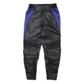 COMPETITION Mens Leather Black & Blue Regular Fit Skinny Trousers W30 L28 Zip