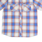 THE NORTH FACE Mens Blue & Orange Plaid Shirt M Outdoor Casual Summer Style