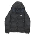 NIKE Mens Black Zip Up Puffer Jacket S Polyester Blend Hooded Casual Outerwear