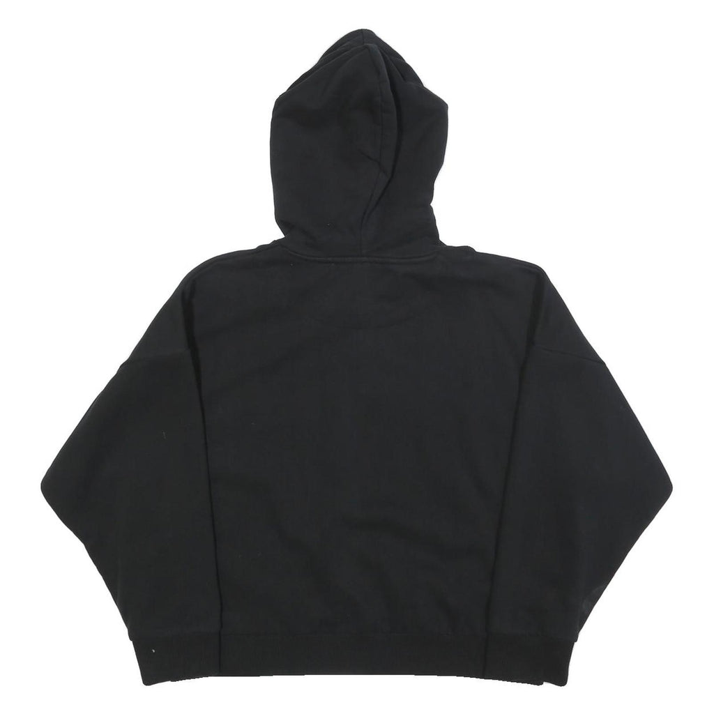 KARL KANI Womens Black Cotton Blend Pullover Hoodie S Streetwear Casual