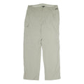 FIVE CONTINENTS Mens Cotton Blend Relaxed Beige Cargo Trousers W38 L34 Zip
