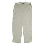 FIVE CONTINENTS Mens Cotton Blend Relaxed Beige Cargo Trousers W38 L34 Zip