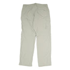 FIVE CONTINENTS Mens Cotton Blend Relaxed Beige Cargo Trousers W38 L34 Zip