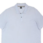 BOSS Mens Light Blue Polo Shirt 3XL Cotton Blend Short Sleeve Basic Classic