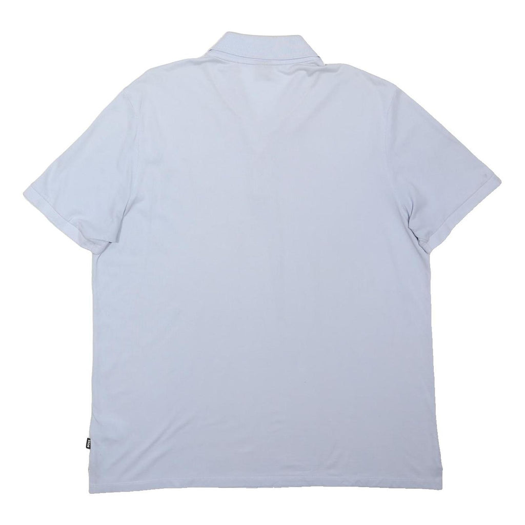 BOSS Mens Light Blue Polo Shirt 3XL Cotton Blend Short Sleeve Basic Classic