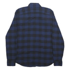 TIMBERLAND Mens Blue & Black Check Shirt L Button Down Casual Cotton