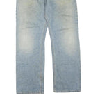 CARHARTT Mens Jeans Light Blue Regular Straight Denim Stone Wash W40 L32