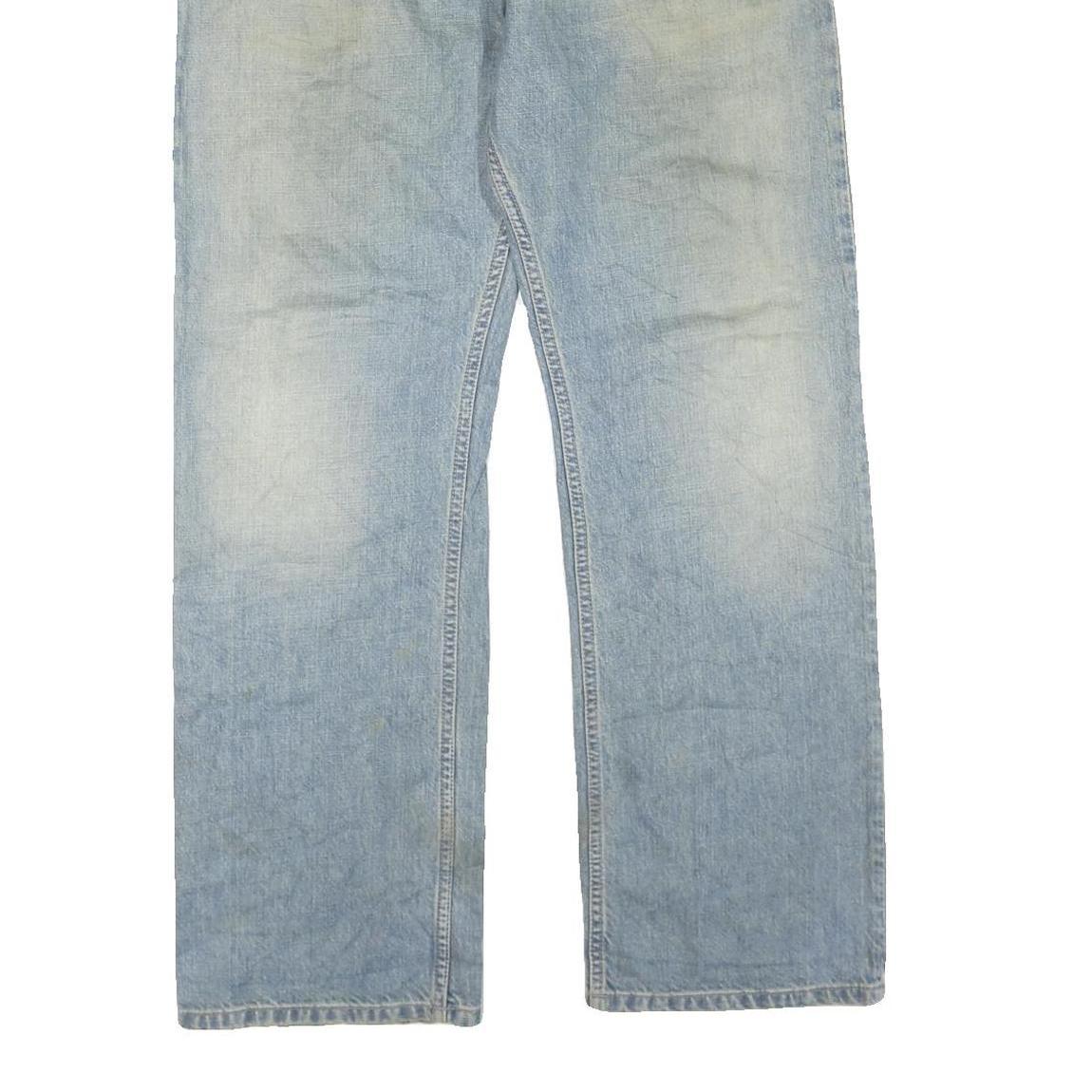 CARHARTT Mens Jeans Light Blue Regular Straight Denim Stone Wash W40 L32