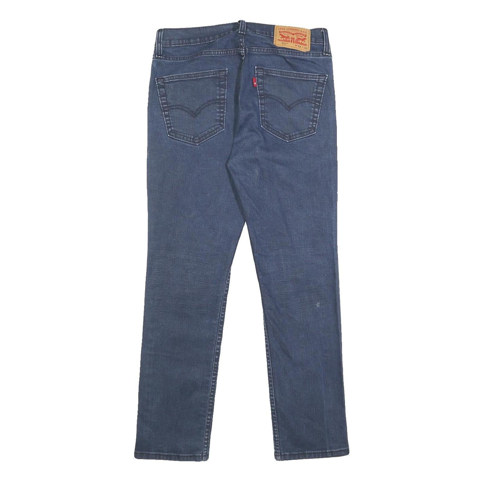 LEVI'S 511 Slim Mens Jeans Blue Slim Skinny Denim Medium W31 L30 Cotton Blend