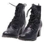 BUGATTI Lace-Up Boots Black Leather Womens UK 7