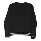 FILA Womens Black Multicoloured Logo Crew Neck M Sweatshirt Cotton Blend Casual