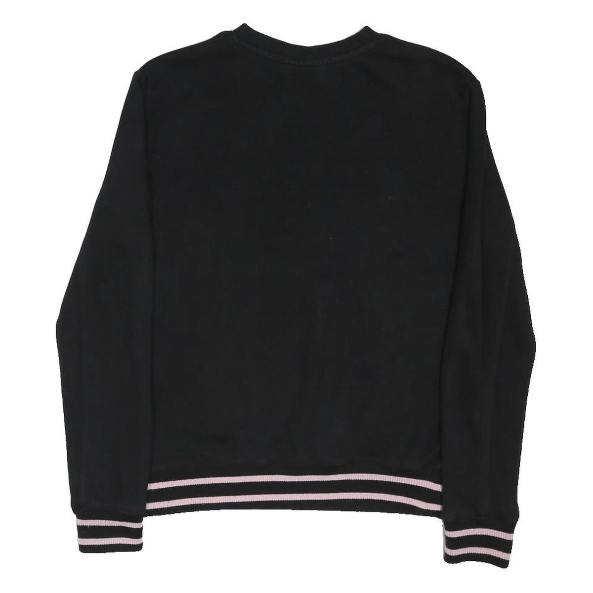 FILA Womens Black Multicoloured Logo Crew Neck M Sweatshirt Cotton Blend Casual