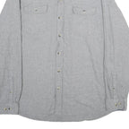 WOOLRICH Mens Grey Cotton Shirt XL Classic Button Pocket Workwear Casual