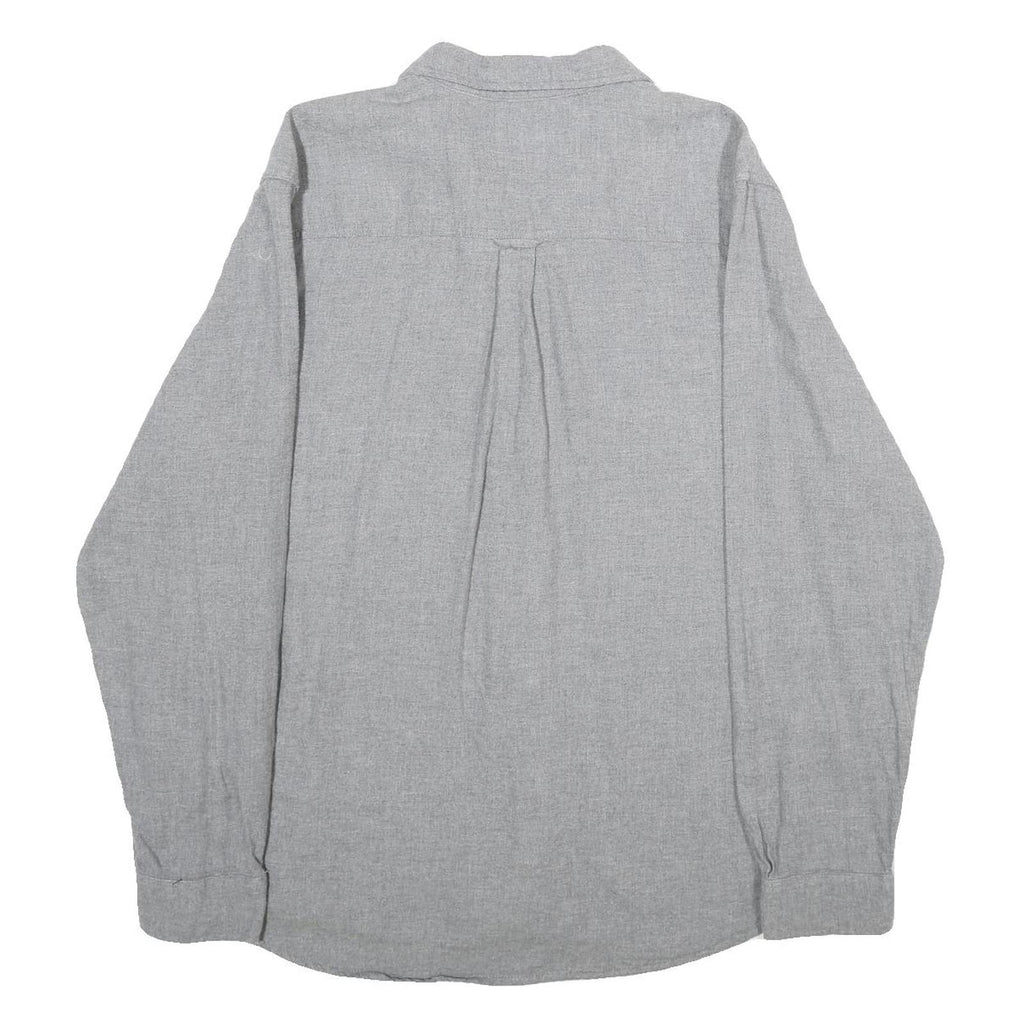 WOOLRICH Mens Grey Cotton Shirt XL Classic Button Pocket Workwear Casual